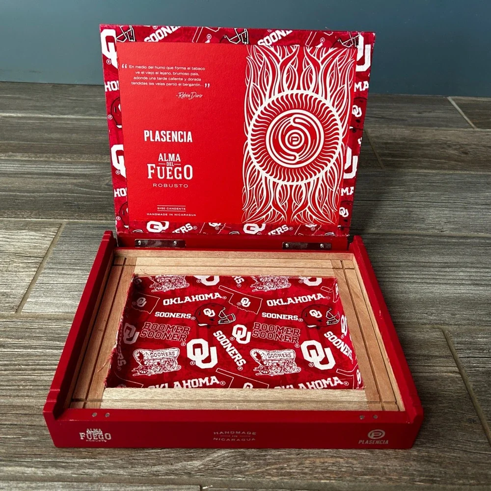 Custom‎ OU Cigar Box Plasencia Handmade Cigar Box Nicaragua